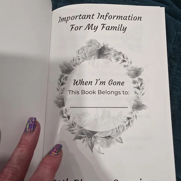 Floral End of Life Organizer Planner - Picture 2 of 11